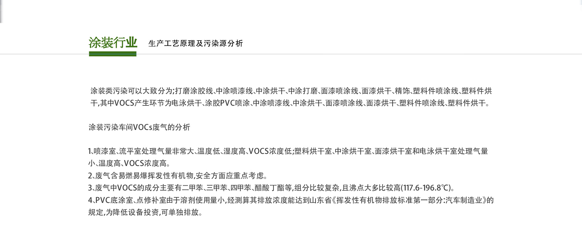 塗裝行業VOCs廢氣治理（lǐ）設備