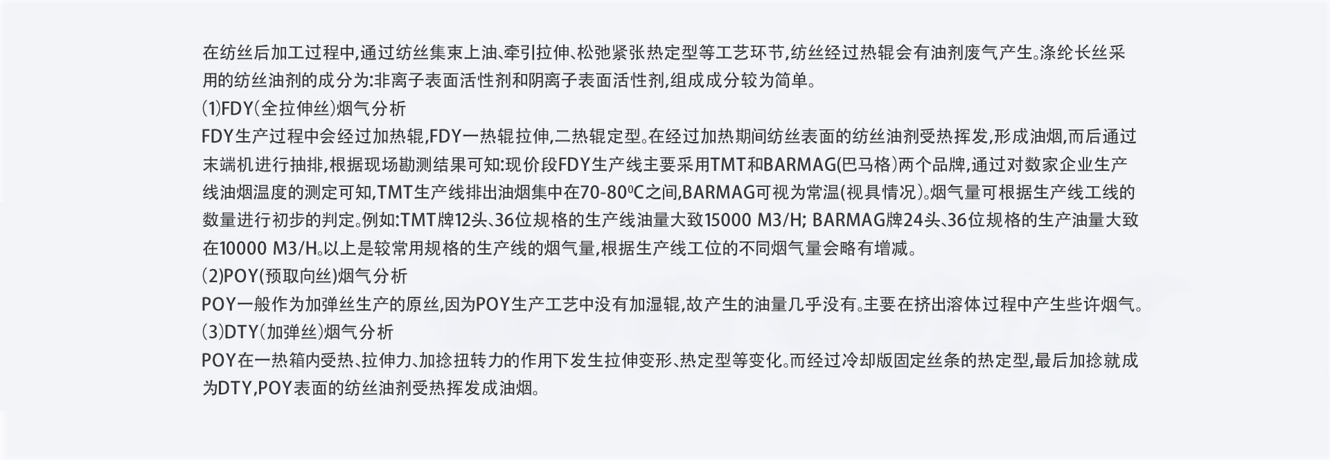 化纖製品廢氣處理設備
